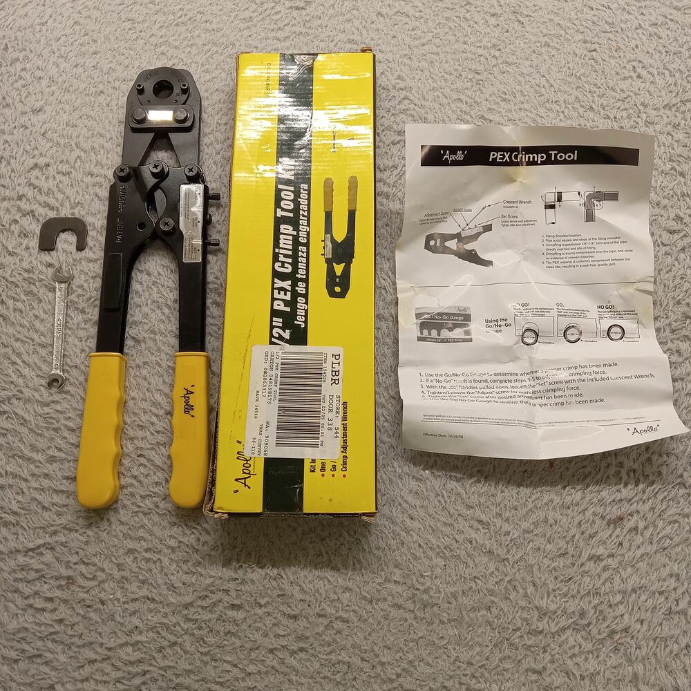 Apollo PEX Crimp Tool Kit 1/2" Crimp Adjustment Wrench